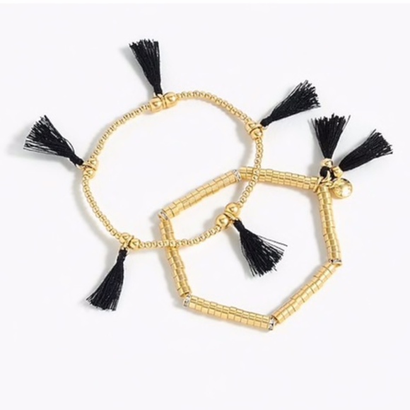J.Crew Bead and Tassel Bracelet Set - Picture 1 of 6